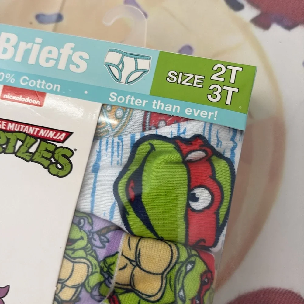 NWT set of 6 boys underwear sz 2T/3T ninja turtle 1587